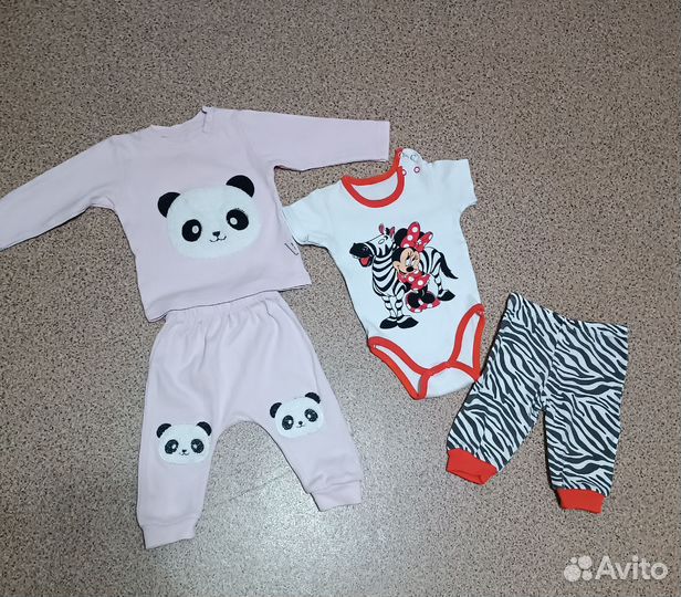 Одежда пакетом для девочки 56-74