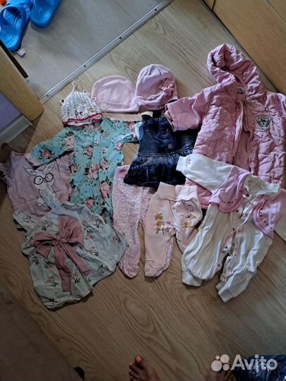 Детские вещи пакетом от 0 до года для девочки