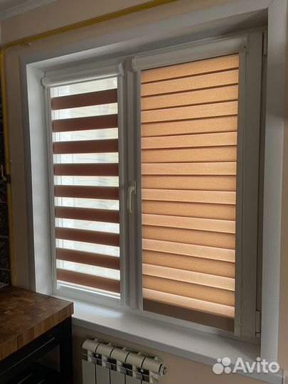 Рулонные шторы зебра 