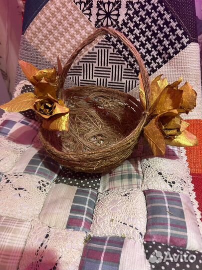 Продаю джутовую корзину