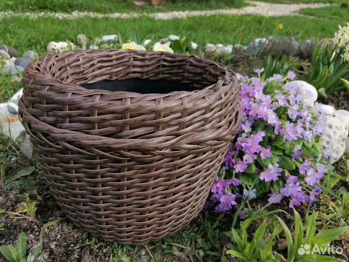 Кашпо напольное, декоративное, ручное