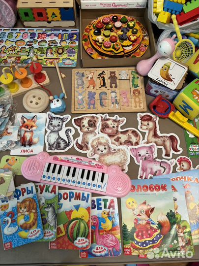 Детские игрушки/книжки/пазлы/сортеры пакетом