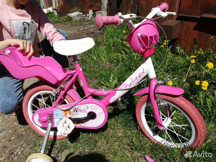 Велосипед для девочки розовый производство Италия