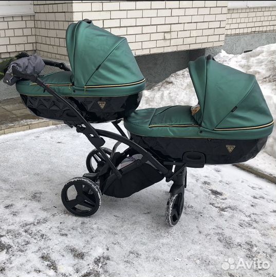 Коляска для двойни Junama Diamond Satin Duo Slim