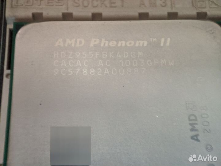 AMD Phenom II X4 955 4 ядра по 3.2 GHz, сокет AM3