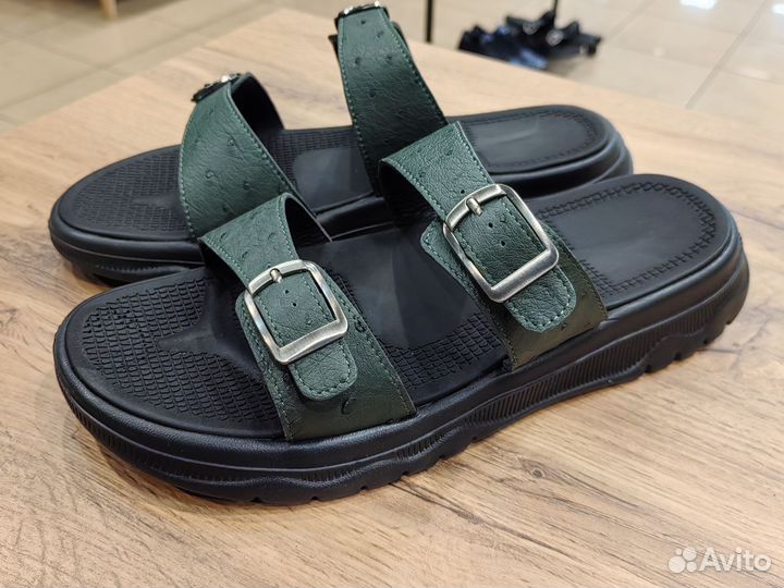 Тапки шлёпанцы мужские из страуса, 42 размер