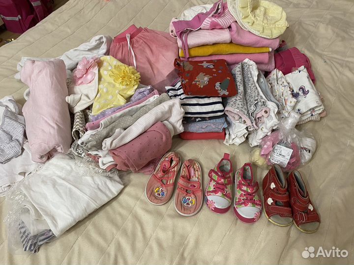 Вещи для девочки до 1 года размеры 68/74/80