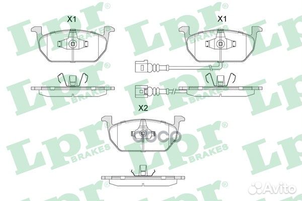Колодки тормозные дисковые 05P1836 Lpr