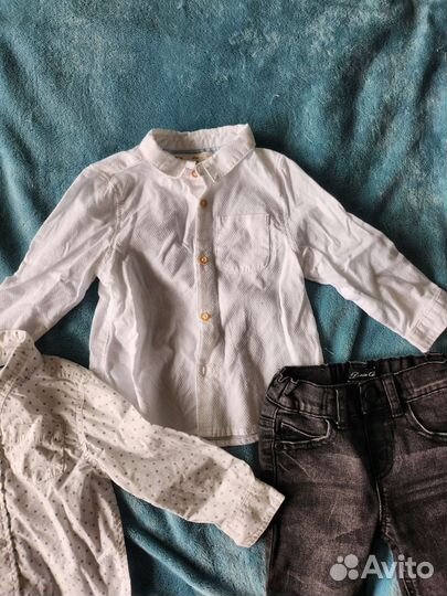Рубашка и джинсы 74