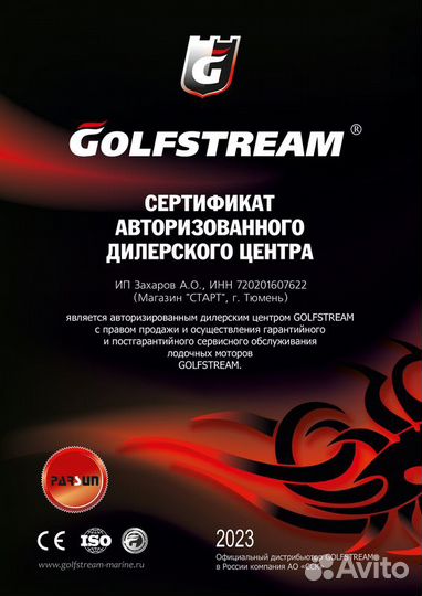 Лодочный мотор Golfstream TC3.6BMS
