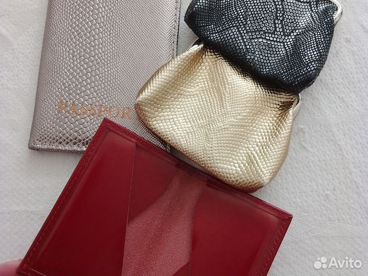 Обложки на паспорт, картхолдеры натур.кожа пакетом