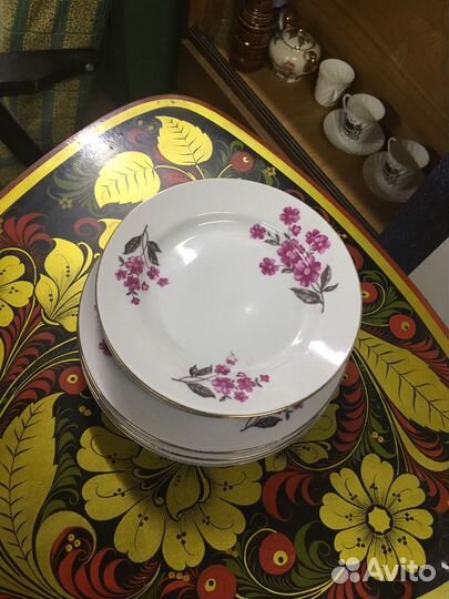 Сервиз столовый Розовая ветка Дулево