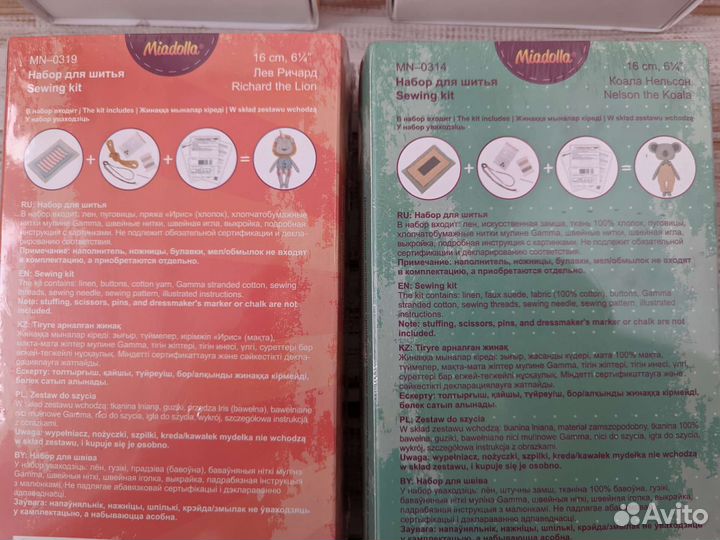 Miadolla - наборы для шиья мягких игрушек