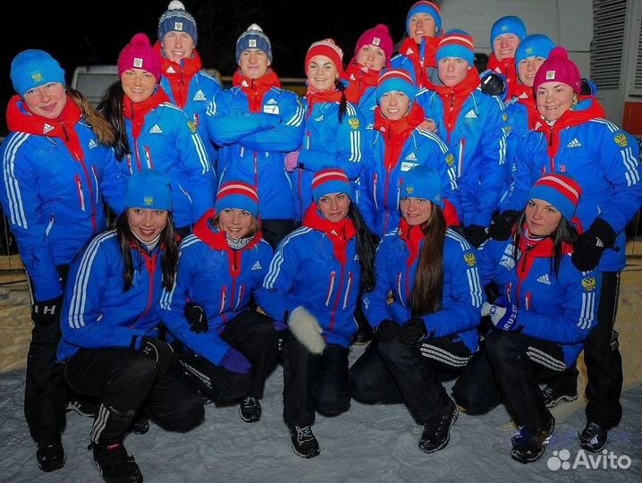 Теплый костюм adidas экипировка команды России RUS