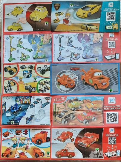 Вкладыши разных киндеров