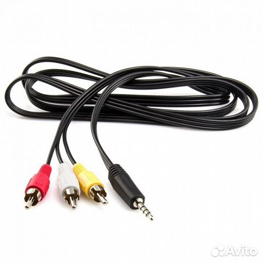 Кабель аудио Jack 3.5мм - 2 RCA и 3 RCA. новый