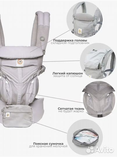 Эргорюкзак кенгуру для новорожденных от ergosling