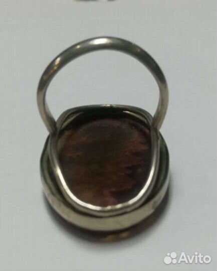 Винтажный комплект украшений агат пейзажный