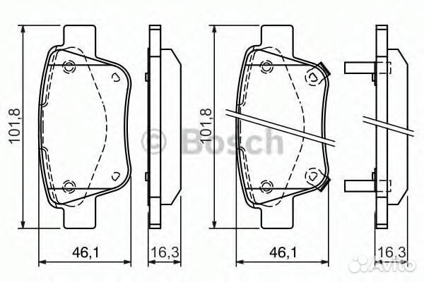 Комплект тормозных колодок 0986424798 bosch