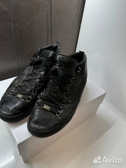 Кеды Balenciaga Black Leather High Arena Оригинал