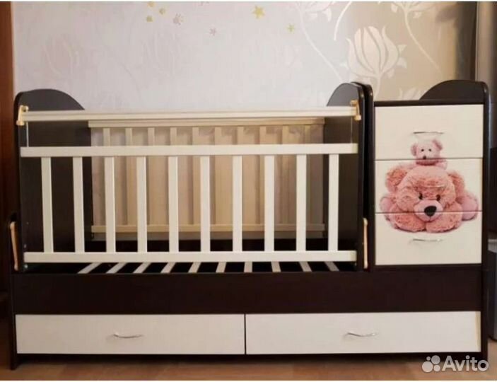 Кроватка трансформер с маятником + 