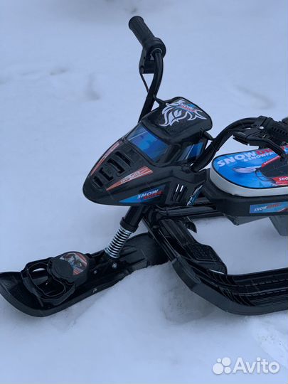 Электрический снегокат детский черный