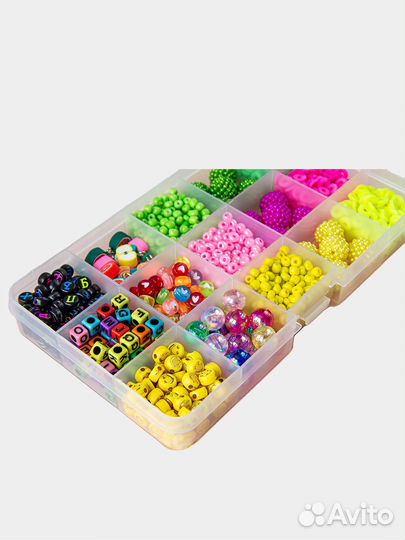 Набор бисера, бусин. Крупный, плоский бисер Хейши