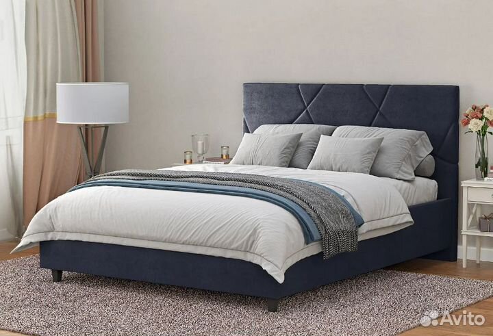 Кровать Лилу темно-серая