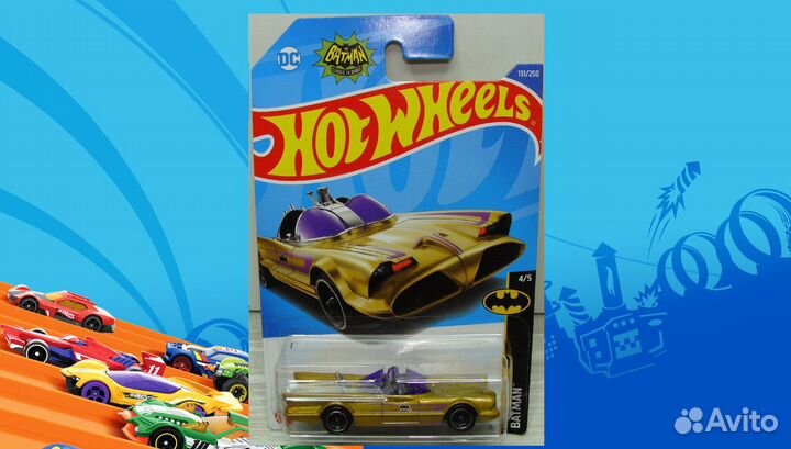 Hot Wheels Classic TV Series Batmobile Золотой