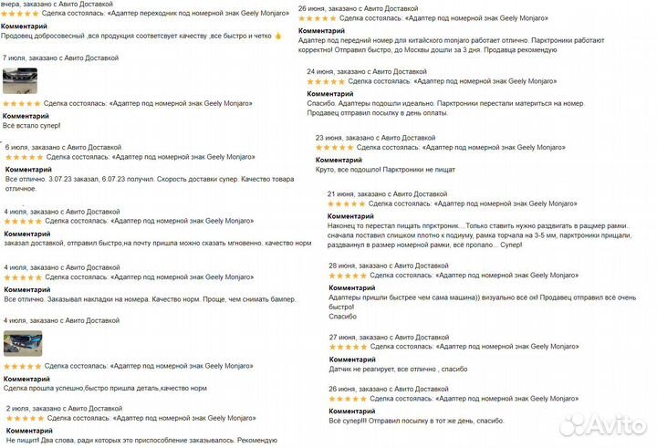 Адаптер переходник под номерной знак Geely Monjaro