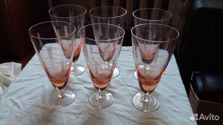 Посуда из цветного стекла СССР