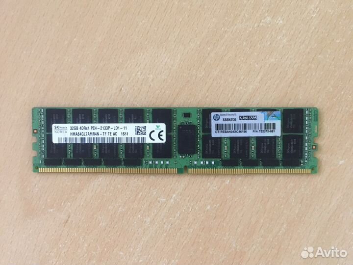 DDR4 128gb (4x 32gb) lrdimm HP 752372-081