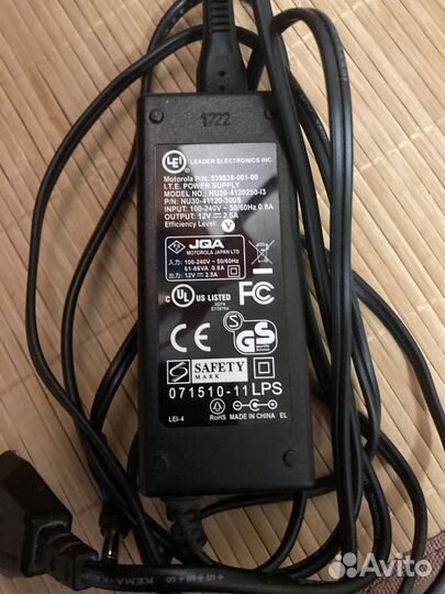 Блок питания от тв приставки Билайн(Cisco)