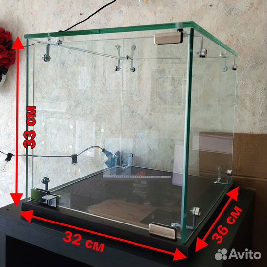 Мини витрины стеклянные с дверцей 32х36