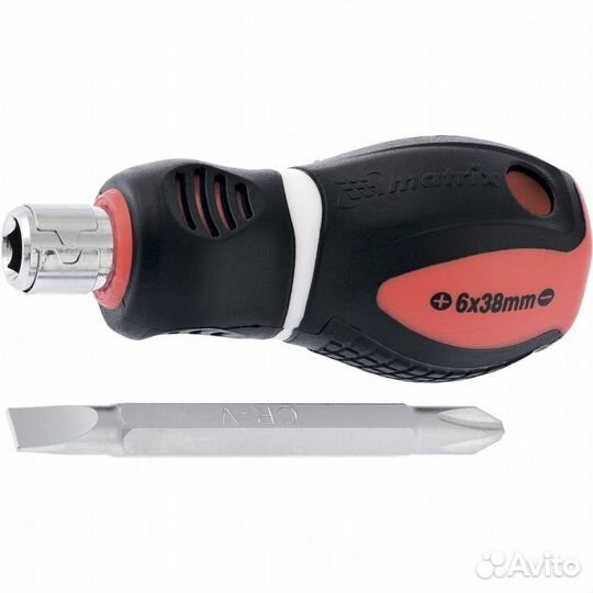 Отвертка комбинированная, SL6/PH2 х 38 мм, CrV, дв