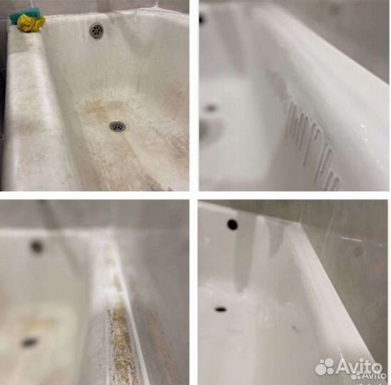 Реставрация ванн жидким акрилом эмаль или мрамор