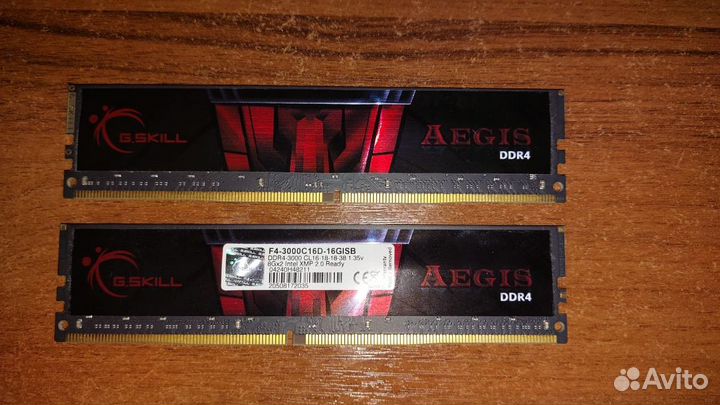 G.Skill aegis (F4-3000C16D-16gisb) 16 гб