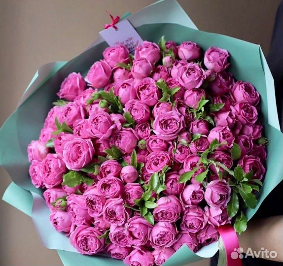 Розы, пионовидные розы, букеты, доставка