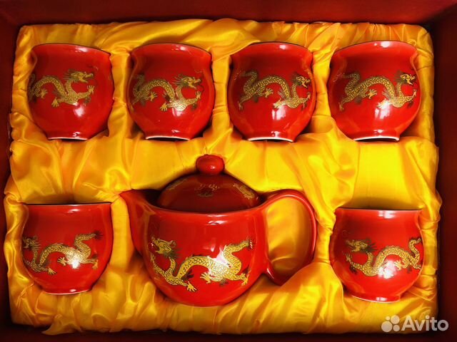 Китайский чайный сервиз (новый)с драконами
