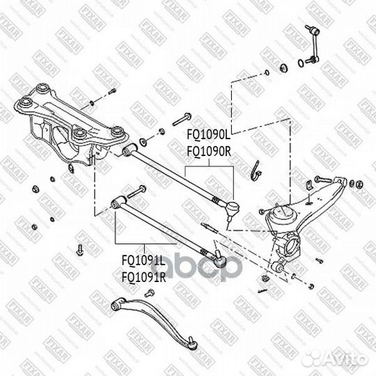 Рычаг задней подвески нижний левый FQ1091L fixar