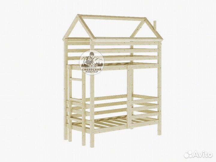 Двухъярусная кровать из массива