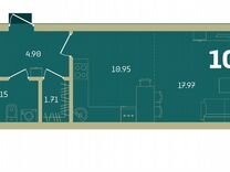 Апартаменты-студия, 40,2 м², 12/33 эт.