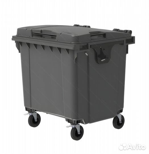 Пластиковый мусорный контейнер 1100л-2376
