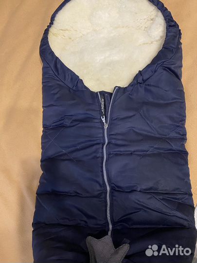 Меховой конверт в коляску овчина