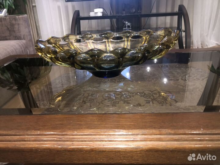 Вазы из цветного стекла СССР