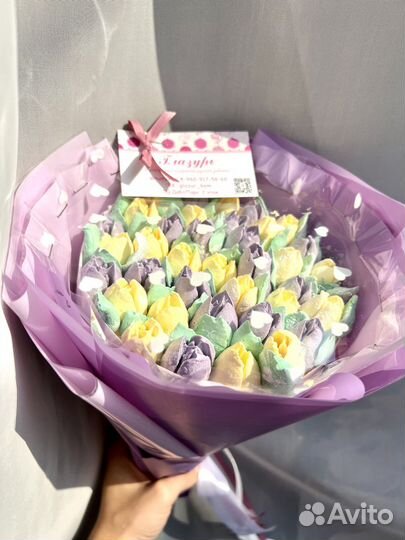 Букет из зефира на день учителя/воспитателя