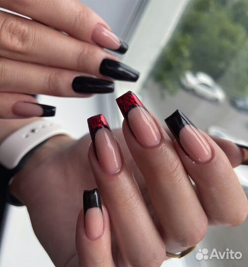 Маникюр.Наращивание ногтей.покрытие гель лаком