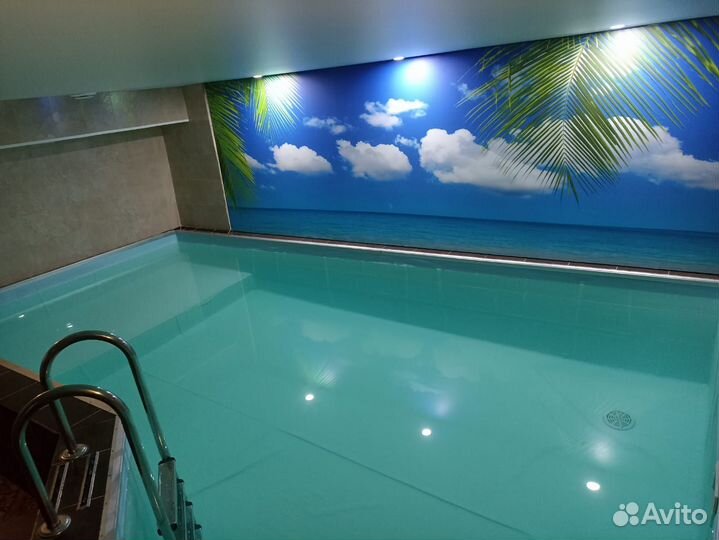 Баня сауна на час с бассейном