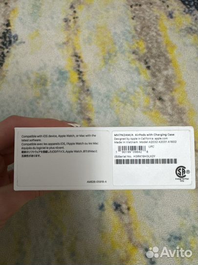 Оригинальная коробка airpods 2