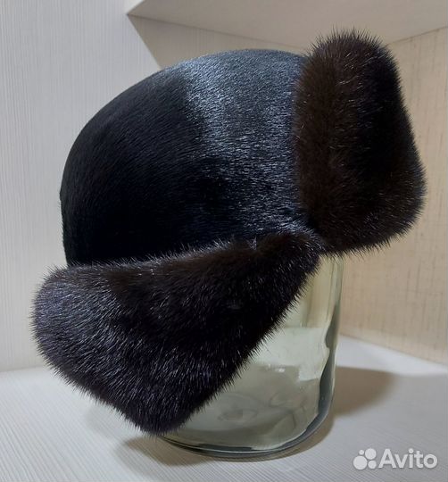 Продаю мужскую шапку зимнюю,мех норка и нерпа нат
